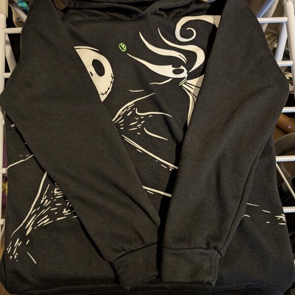 The Nightmare Before Christmas Black Long Sleeve Hoodie Sweatshirts: Child 14/16 - Picture 4 of 7